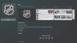 DroidBOX Market USA Canada Mexico NHL Pantalla de instalación