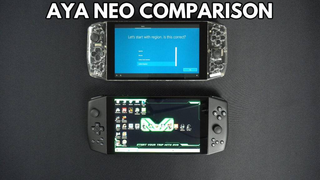 Comparação entre o antigo e o novo Aya Neo