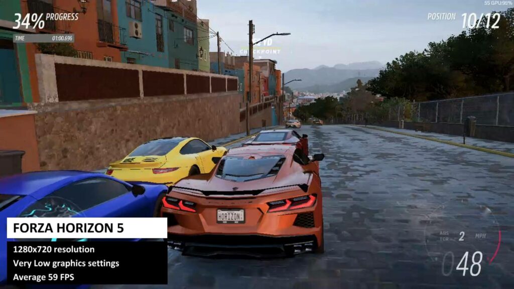 Výsledek benchmarku Forza Horizon 5