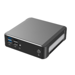 DroiX CK1 Mini PC Windows 10 NUC Up to Intel Core i7 Chipset, 512GB PCI-E NVMe SSD, 16GB DDR4 RAM - Showing front with 2x USB 3.0 Ports ; 2x USB 2.0 Ports ; 3.5mm Headphone&Microphone Jack and Power Button