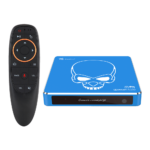 Beelink GT King PRO Android 9 Dolby DTS 4K UHD TV BOX - Front View showing LED with G10 Air-Mouse