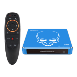 Beelink GT King PRO Android 9 Dolby DTS 4K UHD TV BOX - Front View showing LED with G10 Air-Mouse