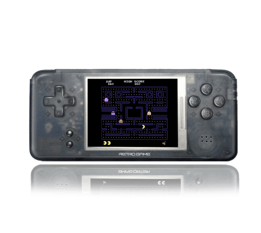 Coolbaby  RetroGame RS-97 PRO Transparent Front View playing Pac Man
