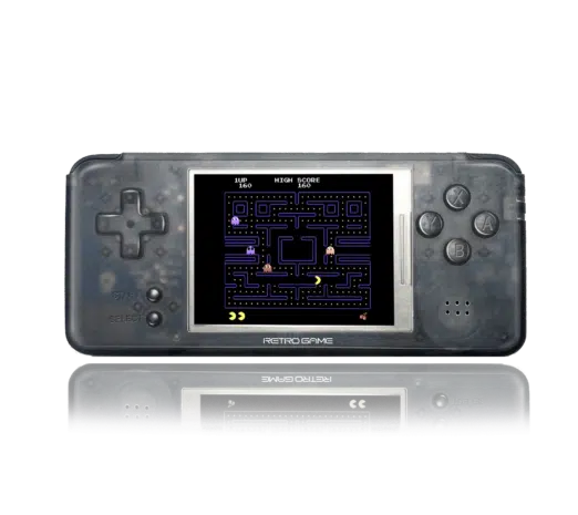 Coolbaby  RetroGame RS-97 PRO Transparent Front View playing Pac Man