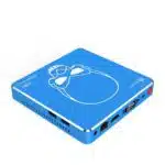 Beelink GT King PRO Android 9 Dolby DTS 4K UHD TV BOX   Side and Back View showing AV RJ45 Ethernet Port HDMI RS 232 Power Port and Button