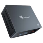 Beelink GK35 Intel Mini PC - Visas framifrån i vinkel med vänster sida