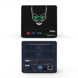 Beelink GS-King X Android BOX with Nas - Showing front I/O and rear I/O along with HDD Enclosure