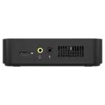 MINISFORUM GK50 Windows Mini PC   Showing from the side with Micro SD Card and Audio Output ports