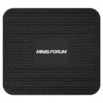 MINISFORUM GK50 Windows Mini PC   Showing from the top with MINISFORUM Logo