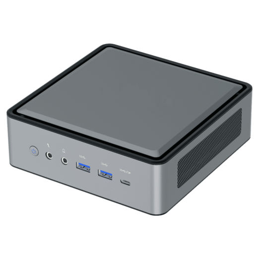 MinisForum HM50 Ryzen Mini PC for Home - Shown from the front at angle