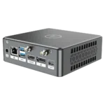 Proteus by DroiX Windows Mini PC - Shown from the rear with Display Port, HDMI Port, USB Type-C Port, 2x USB Type-A and RJ45 1GB/s Ethernet Port
