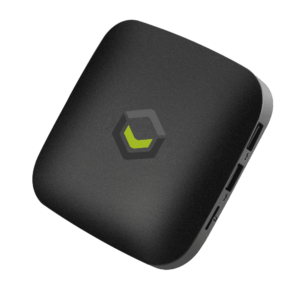 T2 TV Box vu de face, de biais