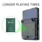 RG300 OpenDingux Retro Gaming Portable Handheld - Transparent Showcasing Big battery