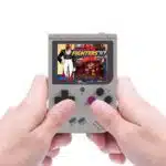 Retro Game Console showing a person playing a retro game