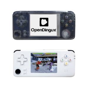 DroiX RS-97 Plus V2 Open Dingux Retro spelkonsol handhållen - transparent och vit