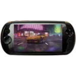 MOQi i7 Android Smartphone Handheld - Front view showing the game Asphalt 9 playing