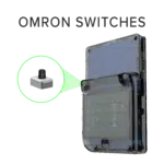 RG300 OpenDingux Retro Gaming Portable Handheld - Transparent Showcasing OMRON Switches
