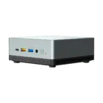 MinisForum DeskMini UM350 Ryzen Mini PC shown from the front at angle