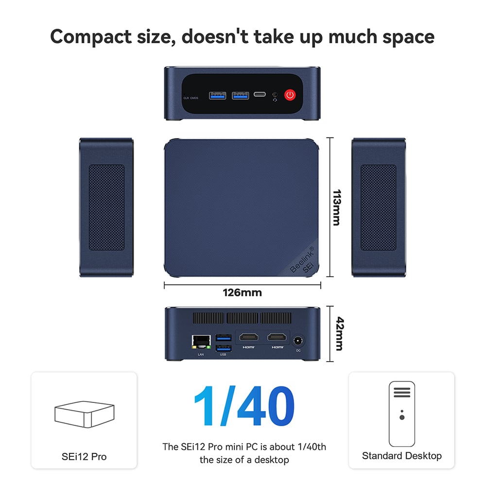 SEI12 PRO Compact Size  doesnt take up much space