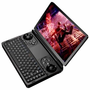 GPD WIN Mini other side view, playing a game.