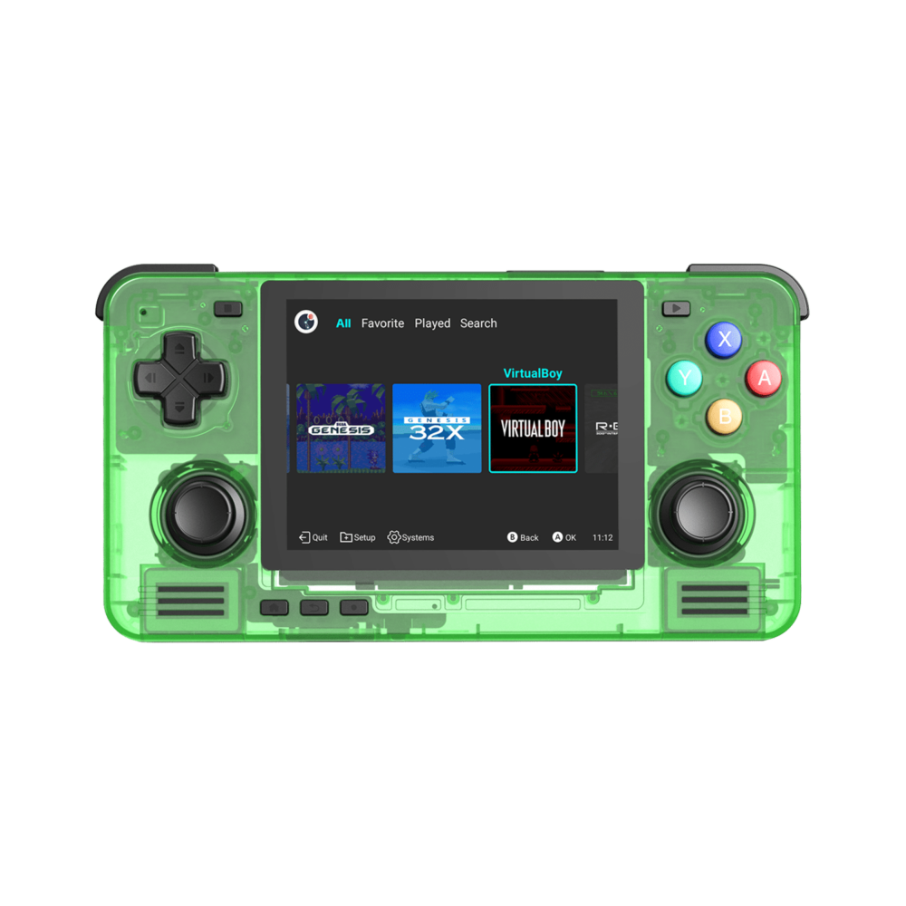 Retroid Pocket 2S Clear Green Front Render