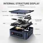 Internal structure of the Beelink U59 showcasing its components and layout
