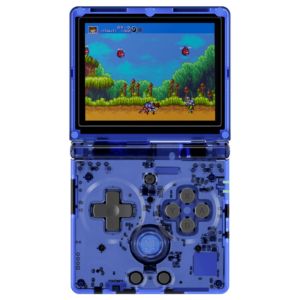 ANBERNIC RG35XXSP Jeu vidéo portable bleu transparent