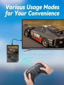 Anbernic RG35XX Plus: Features HDMI output for connecting to larger screens, expanding your gaming experience from handheld to home console.