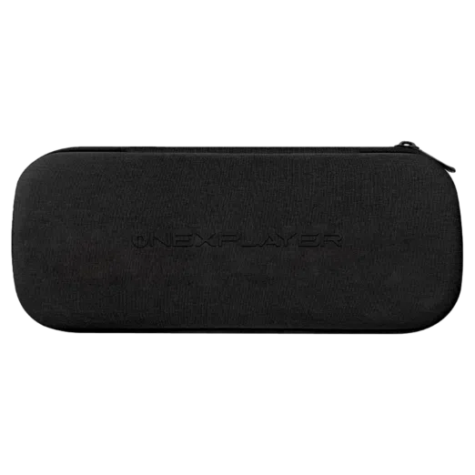 A sleek black protective case for the ONEXPLAYER ONEXFLY, featuring a minimalist design with the "ONEXPLAYER" logo subtly embossed on the front.