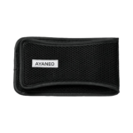 AYANEO Pocket Micro Case in black with a breathable mesh design and a sleek AYANEO logo patch, providing compact and stylish protection for the gaming console